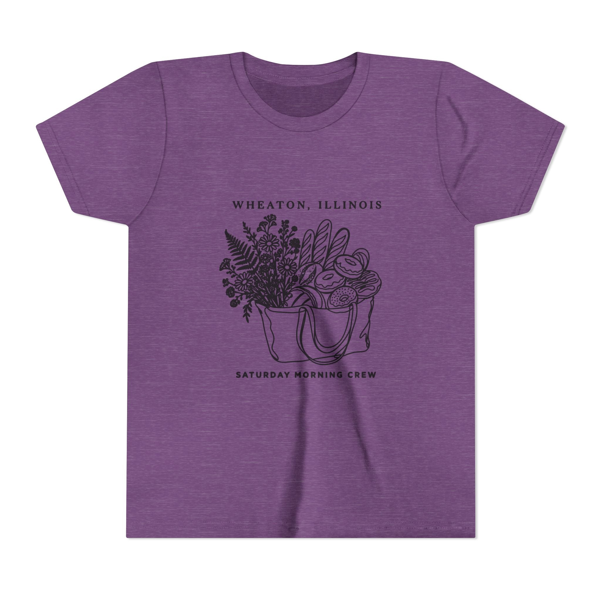 Wheaton, Illinois Youth Tee — “Saturday Morning Crew” Farmers Market Design