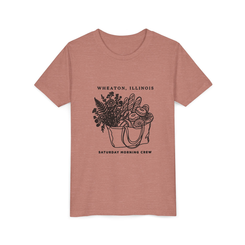 Wheaton, Illinois Youth Tee — “Saturday Morning Crew” Farmers Market Design