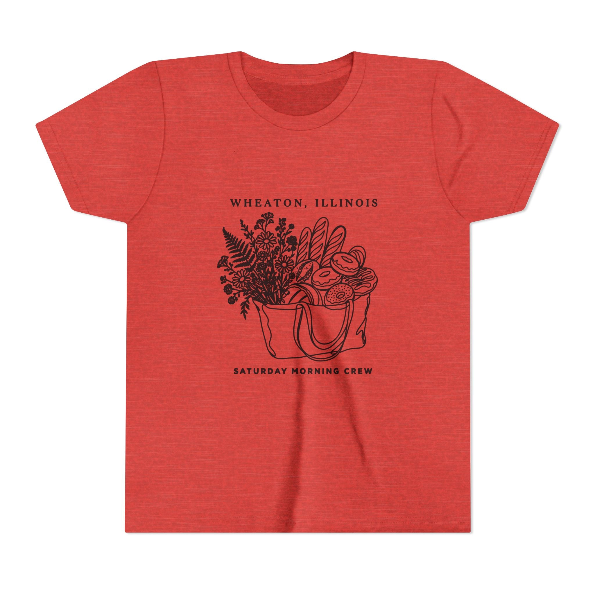Wheaton, Illinois Youth Tee — “Saturday Morning Crew” Farmers Market Design