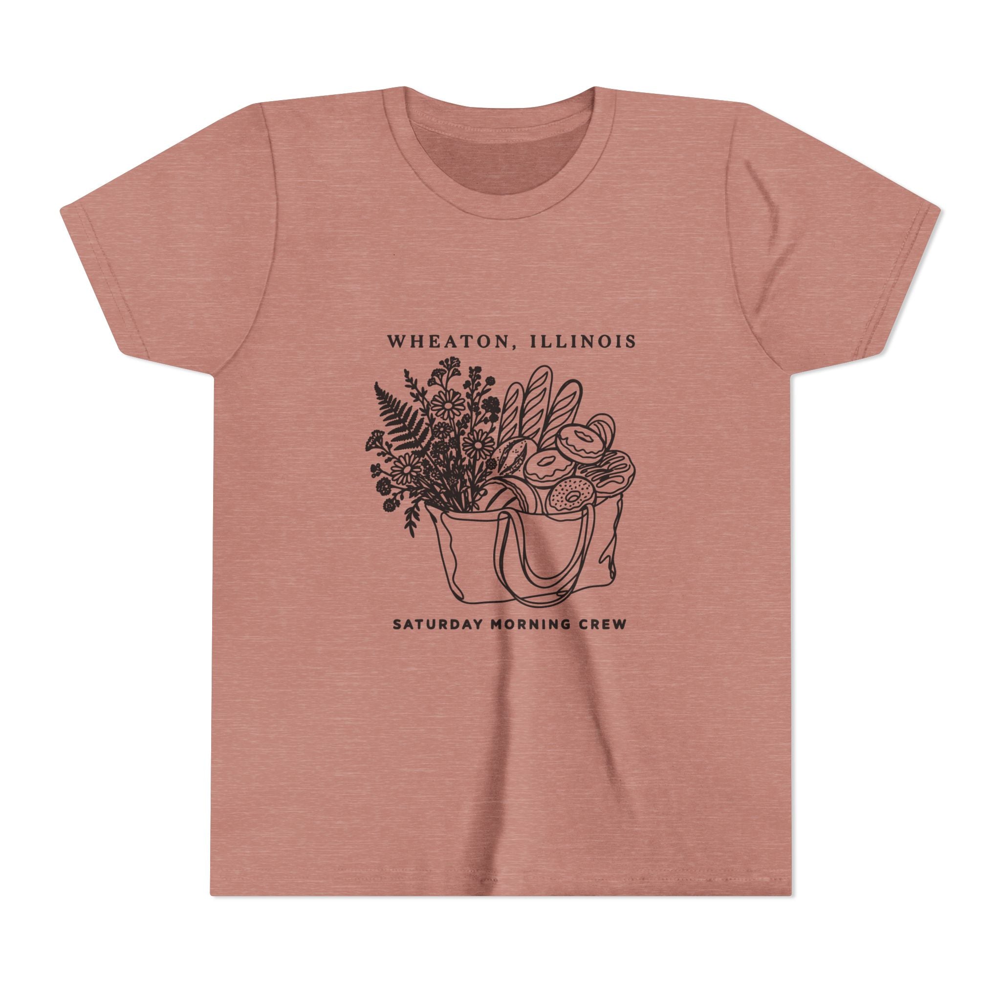 Wheaton, Illinois Youth Tee — “Saturday Morning Crew” Farmers Market Design
